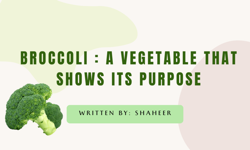Broccoli: A vegetable that shows its purpose